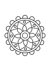 Mandala Printable Coloring Pages Illustration