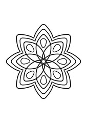 Mandala Printable Coloring Pages Illustration