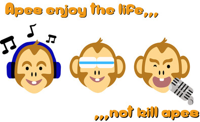 wise apes enjoy the life