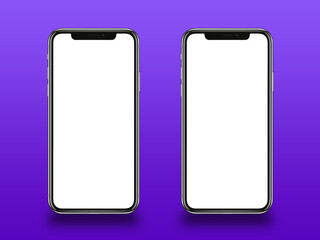 phone mockup on purple background