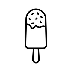 Ice cream stick icon. Ice cream eskimo. Pictogram isolated on a white background.