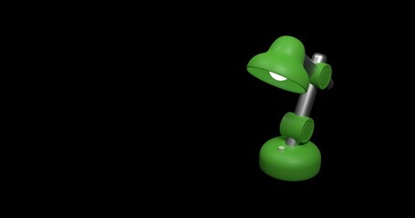3D Render Desk Lamp Perspective View