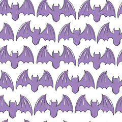 Halloween seamless pattern with bats for textile prints, wrapping paper, packaging, scrapbooking, wallpaper, backgrounds, etc. EPS 10
