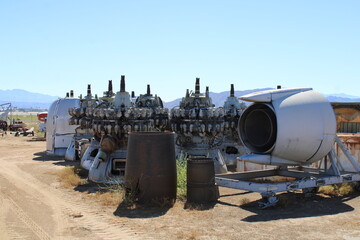 Military airplanes and aircraft engines vintage