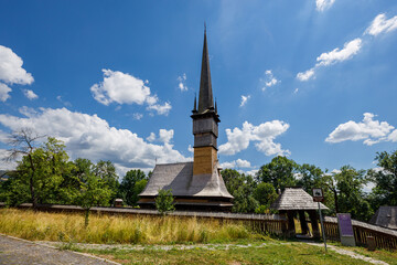 The wooden church of Surdesti in Maramures Romania