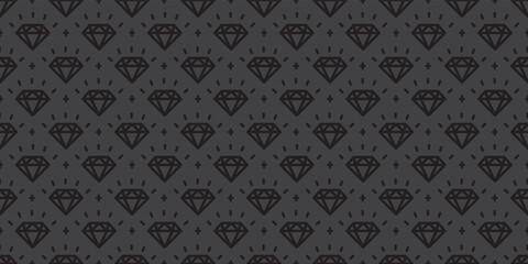 Diamonds illustration background. Seamless pattern. Vector. ダイヤモンドのイラストパターン