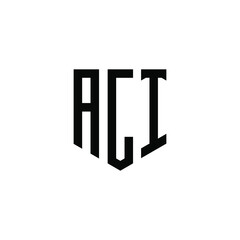 abstract letter aci logo design. initials aci logo