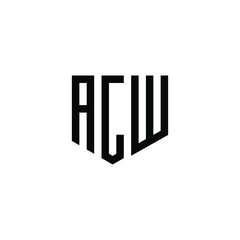abstract letter acw logo design. initials acw logo
