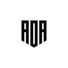 abstract letter aoa logo design. initials aoa logo