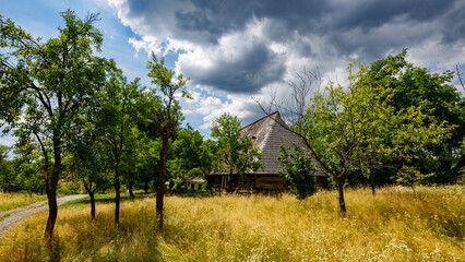 Fototapeta na wymiar Historic farm house in Maramures Romania