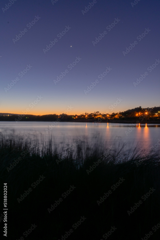 Wall mural Night view of the Dee why Lagoon