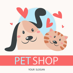 Dog pet shop logo