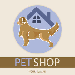 Dog pet shop logo