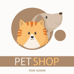 Dog pet shop logo