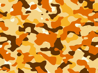 Modern yellow military vector camouflage print, seamless pattern for clothing headband or print. camouflage from pols