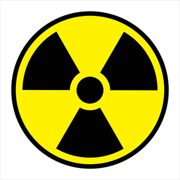 Radiation sign icon. Flat graphic design. Symbol on white background. Vector illustration. EPS10.