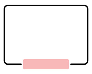 pastel label rectangle frame
