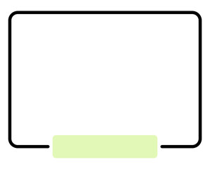 pastel label rectangle frame
