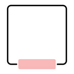 pastel label square frame
