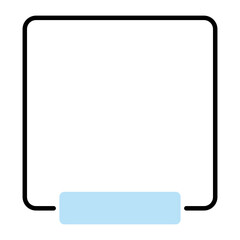 pastel label square frame
