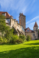 Fototapeta na wymiar Rothenburg ob der Tauber, Germany. Medieval fortifications