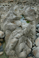 rochers sculpt&eacute;s par la mer