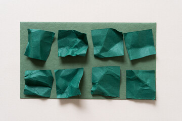 background with crumpled paper squares