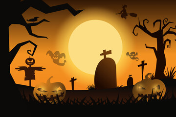 vector illustration of halloween background