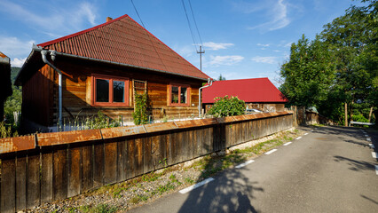Fototapeta na wymiar Farms and Farm houses in Oncesti Maramures Romania