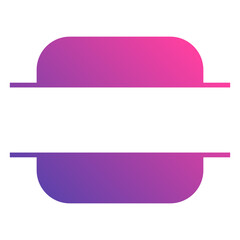 gradient square monogram split
