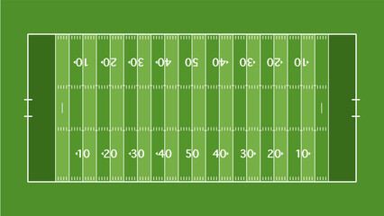 graphic american football field with dark green and light green pattern grass for graphic designer or match line up 