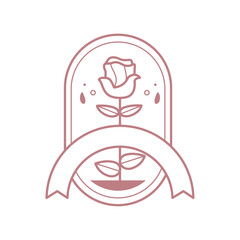 flower beauty badge