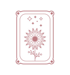 beauty floral line badge
