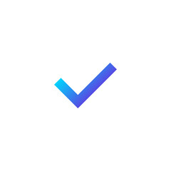 Checkmark gradient icon design 