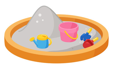 砂場遊びのイラスト