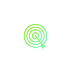 Goal, target gradient icon design 