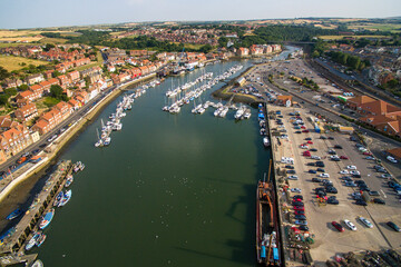 Whitby, Yorkshire seaside town  resort and fishing port 