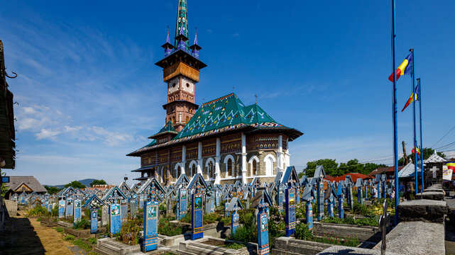 The merry cemetery of sapanta in the Maramures of Romania