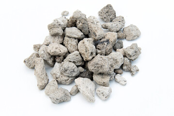 pumice over white background