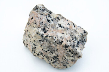 granite igneous rock over white background