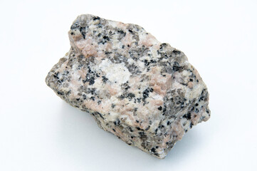granite igneous rock over white background