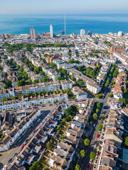 Obraz premium Coastal real estate in Brighton UK