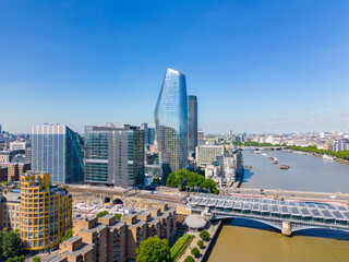 Aerial photo London One Blackfriars on River Thames
