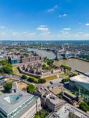 Aerial vertical photo Tower of London Waterloo Block