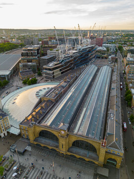 Drone photo Kings Cross train depot London