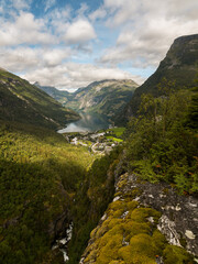 Geiranger Fjord Ankunft Sommer