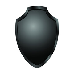 Big black shield. Middle Ages. Vector