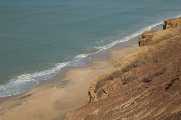 Sea cliff and beach in the Natural Reserve of Popenguine. Thies. Senegal.