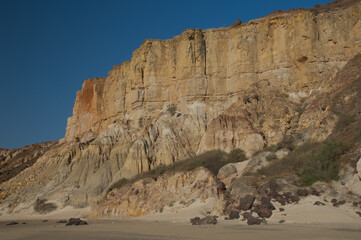 Sea cliff in the Natural Reserve of Popenguine. Thies. Senegal.