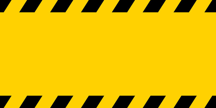 Black and yellow striped line. Caution tape. Empty warning background. Background with space for text writing.
